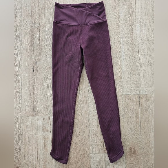 Athleta Pants - Rib Athleta Elation Crossover rib 7/8 tight legging